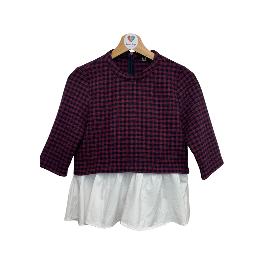 Zara Check Shirt Jumper Size Small