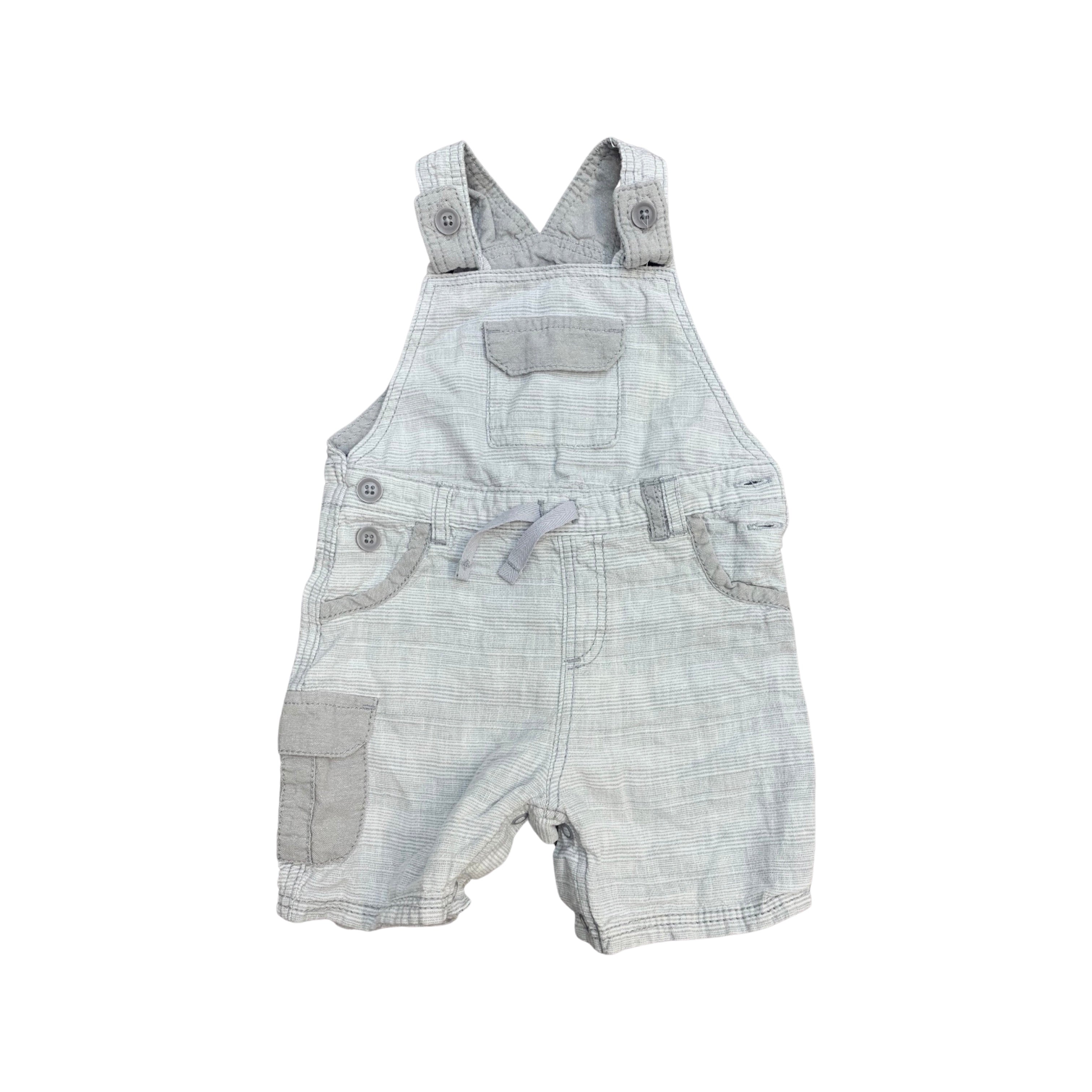 Linen Dungaree Shorts